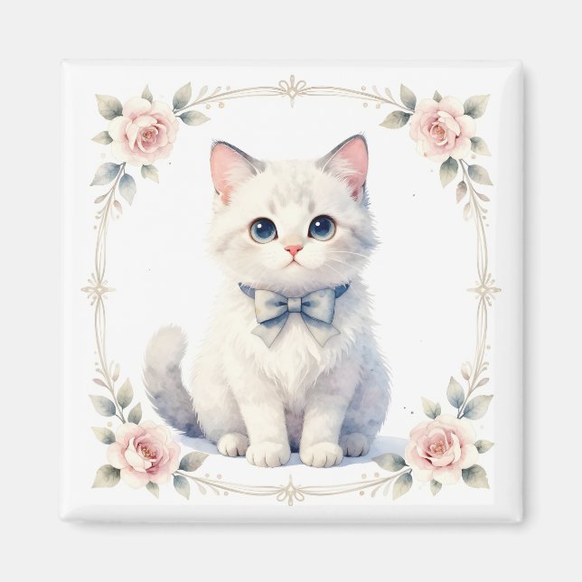 Imã íman de gato fofo (Frente)