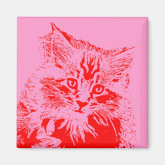 Imã Íman de Gatos Vermelhos e Rosa