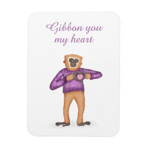 Ímã Íman de gibbon bonito para um ente querido