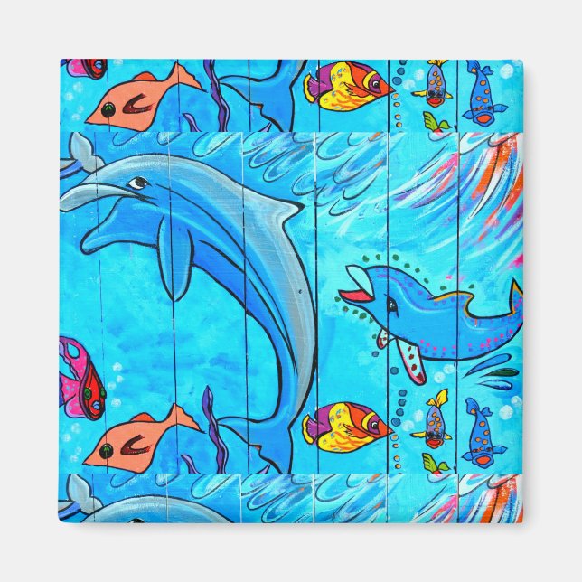 Imã íman de golfinhos submarinos (Frente)