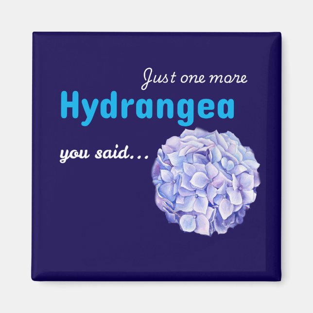 Imã Íman de hidrangea navy - só mais um (Frente)