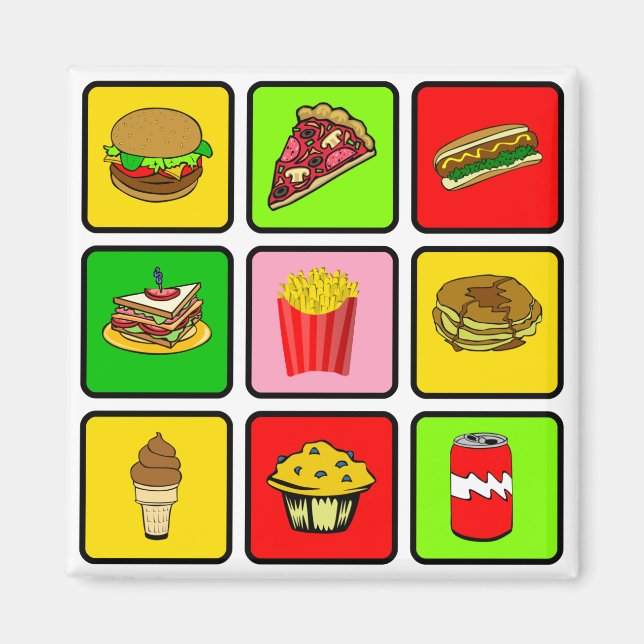 Imã Íman de Junkie de Comida Rápida (Frente)