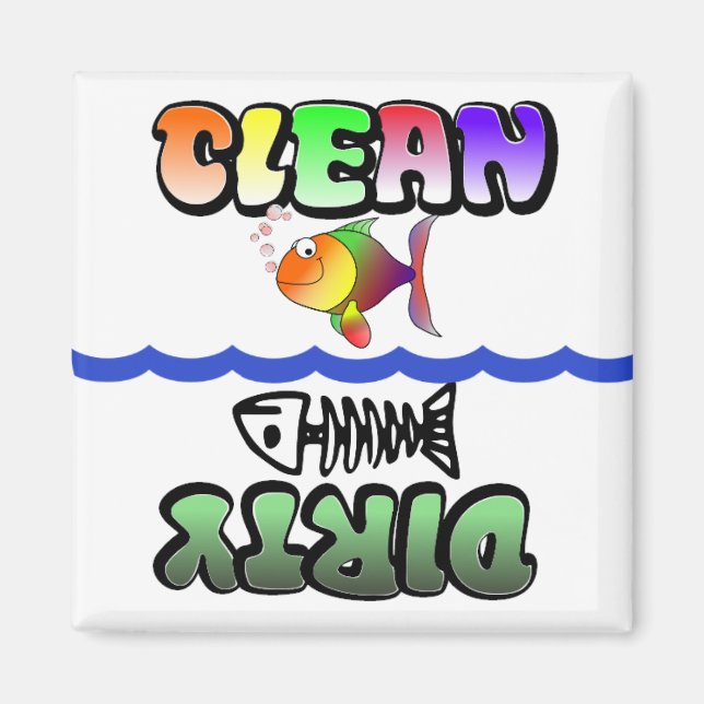 Imã Íman de lava para-louças suja (Frente)