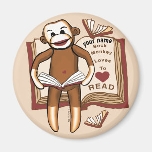 Imã Íman de leitura do macaco Sock