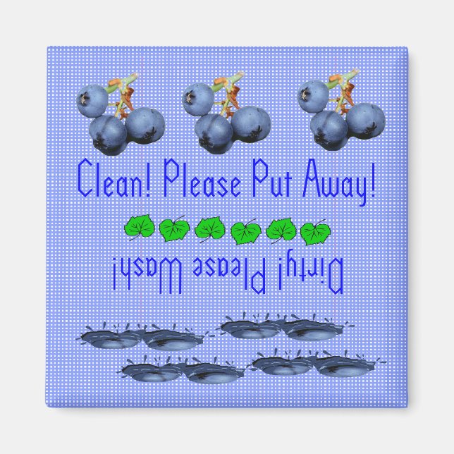 Imã Íman de louça de mirtilos (Frente)