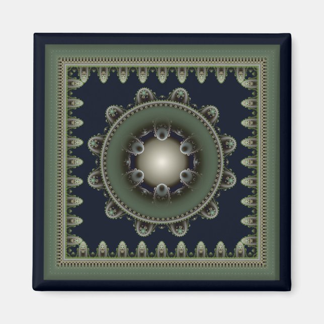 Imã Íman de mandala fractal harmônico (Frente)