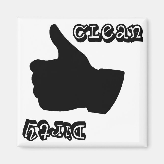 Imã Íman de máquina de lavar louça limpa/suja! (Frente)