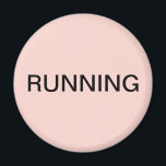 Imã Íman de máquina de lavar louça rosa com escovas<br><div class="desc">Um imã mínimo de cozinha da máquina de lavar louça "em execução" com um fundo rosa esbatido que o ajuda com a organização da cozinha. Personalize com o seu texto.</div>