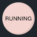 Imã Íman de máquina de lavar louça rosa com escovas<br><div class="desc">Um imã mínimo de cozinha da máquina de lavar louça "em execução" com um fundo rosa esbatido que o ajuda com a organização da cozinha. Personalize com o seu texto.</div>