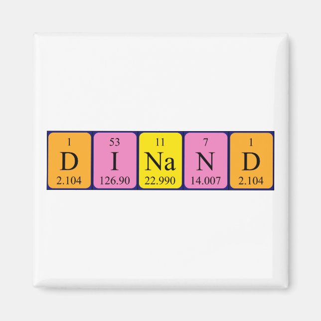 Imã Íman de mesa periódica de dinand (Frente)