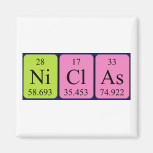 Imã Íman de mesa periódica de Niclas