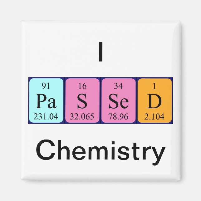 Imã Íman de mesa periódica de química aprovada (Frente)