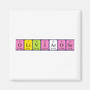 Imã Íman de mesa periódica Olivia-Rosa