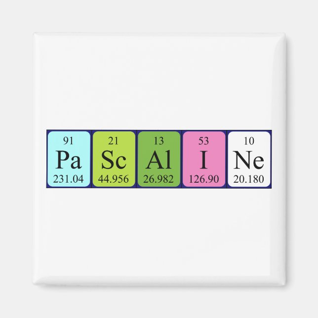 Imã Íman de mesa periódica Pascaline (Frente)