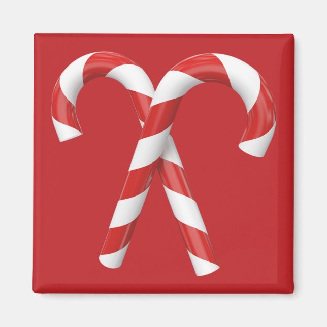 Imã Íman de Natal Candy Canes (Frente)