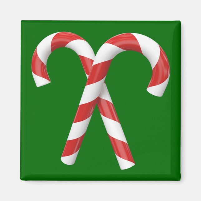 Imã Íman de Natal Candy Canes (Frente)