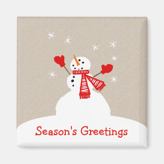 Imã Íman de Natal Saudações de Snowman Season
