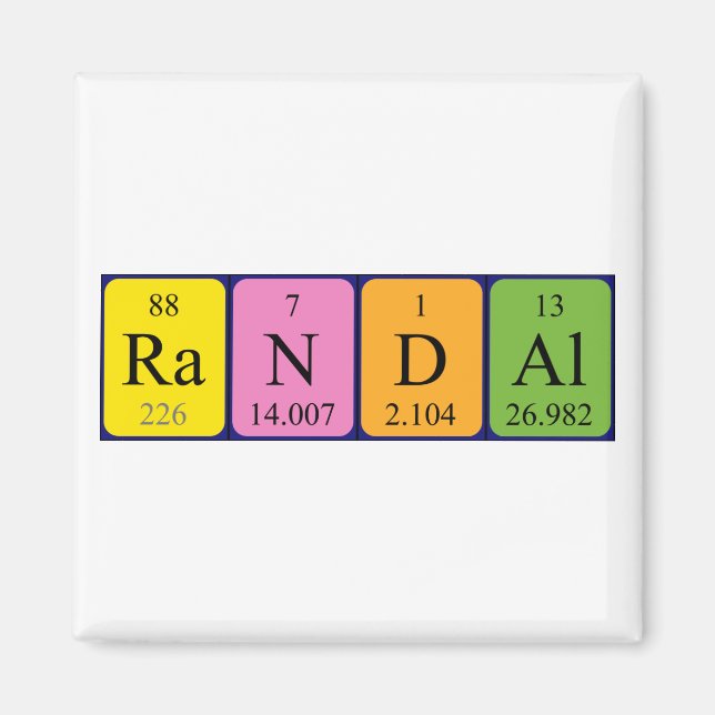 Imã Íman de nome de mesa periódica aleal (Frente)