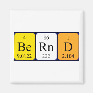 Imã íman de nome de mesa periódica de Bernd