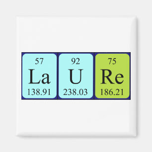 Imã Íman de nome de mesa periódica de Laure