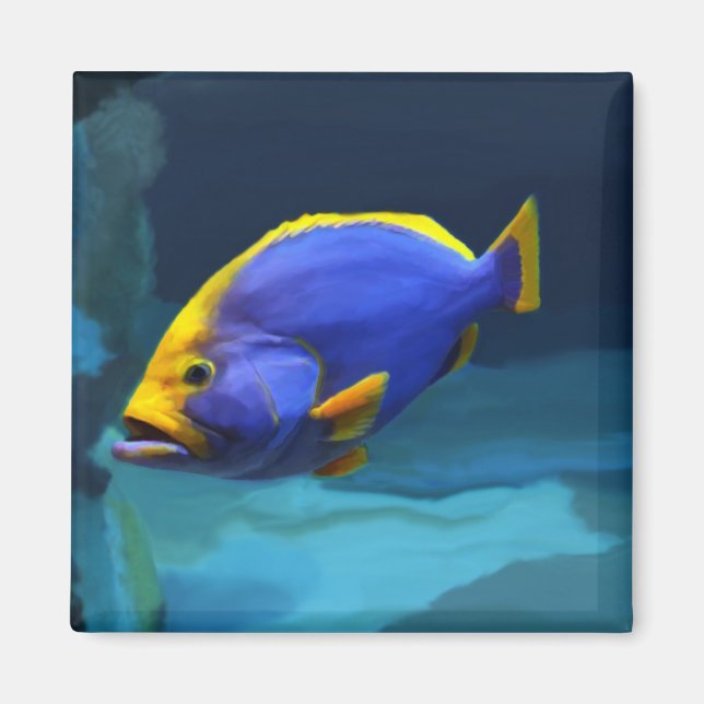 Imã Íman de peixe azul (Frente)