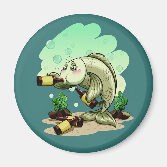 Imã Íman de peixe bebendo (Frente)