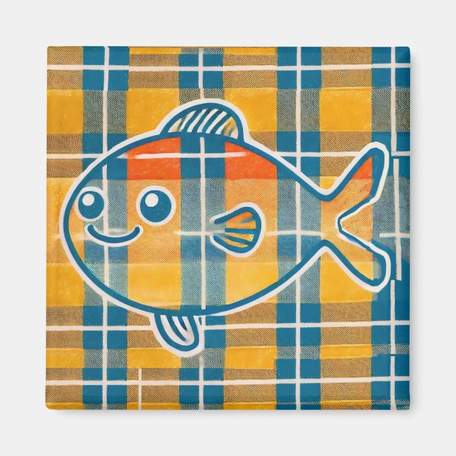 Imã Íman de peixe-Tartan (Frente)