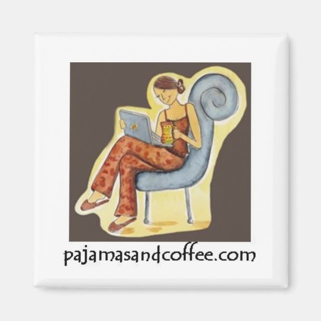 Imã Íman de pijamas e café (Frente)