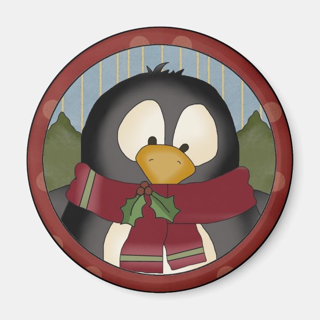 Imã Íman de Pinguim Natal (Frente)