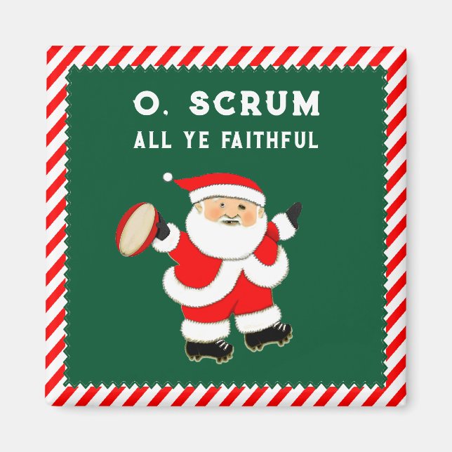 Imã íman de Rugby para encher as meias de Natal (Frente)
