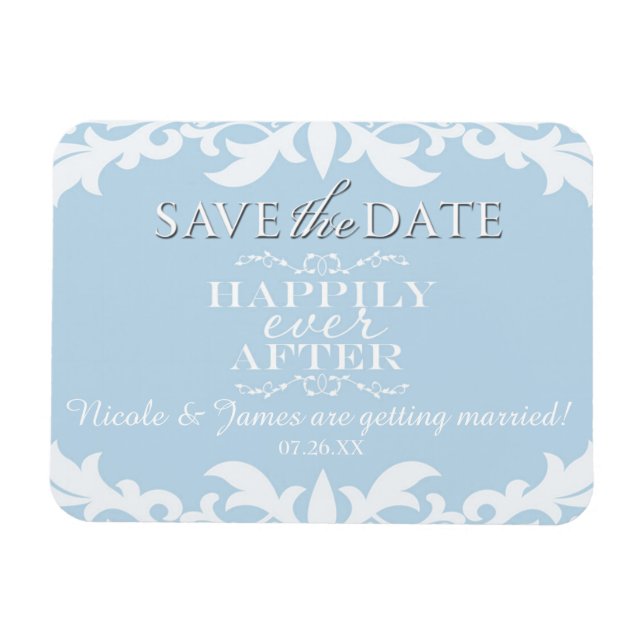 Ímã Íman de Salvar a Data do Casamento Felizes para Se (Horizontal)