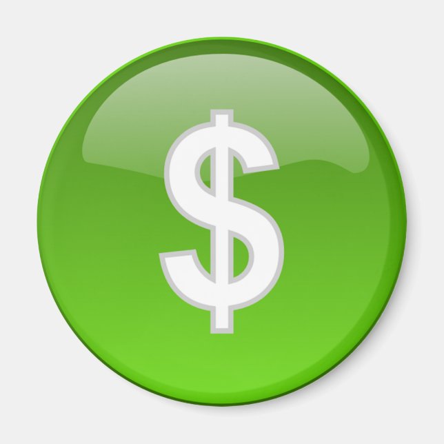 Imã íman de sinal de dólar (Frente)