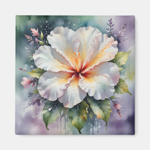 Imã íman de sonho de hibisco branco