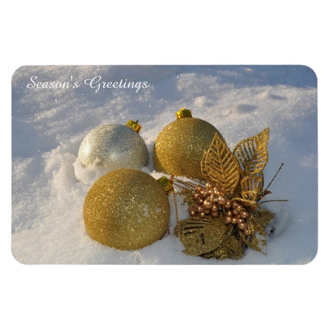 Ímã Íman de texto personalizado decorações de Natal (Horizontal)