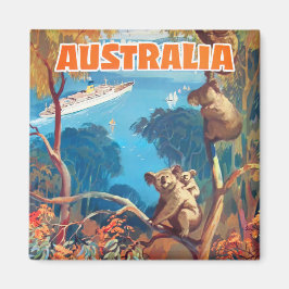 Imã Íman de viagens vintage da Austrália