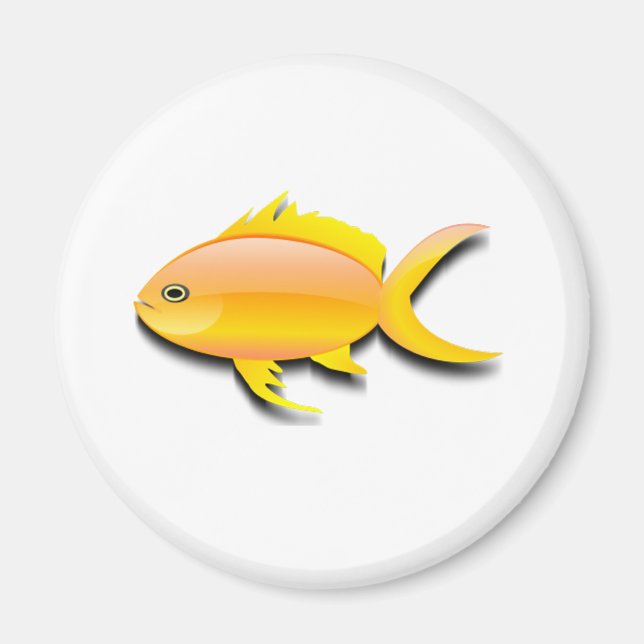 Imã Íman design de peixe colorido (Frente)