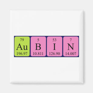 Imã Íman do nome da mesa periódica da Aubin