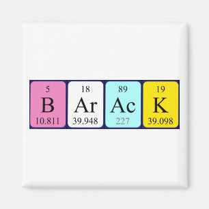 Imã Íman do nome da mesa periódica do Barack
