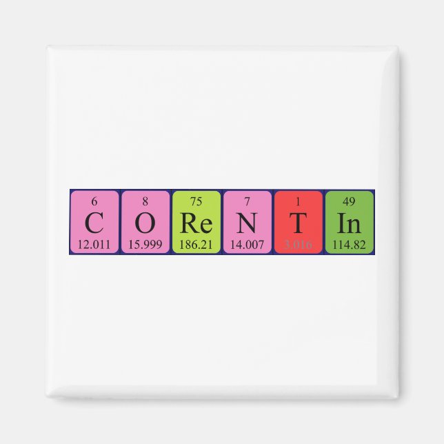 Imã Íman do nome da mesa periódica do Corentin (Frente)