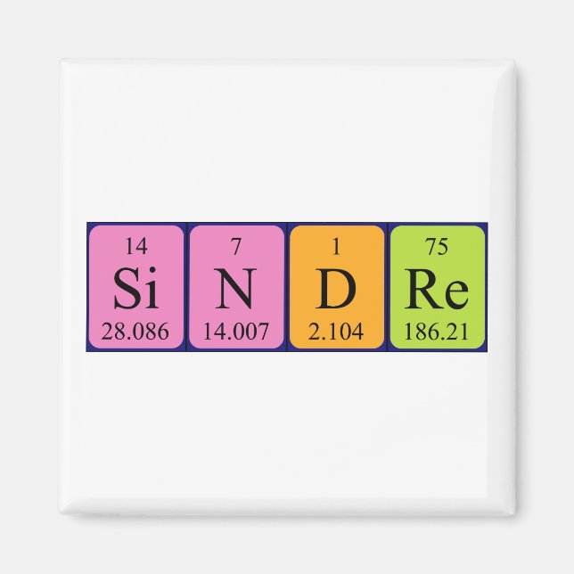 Imã Íman do nome da mesa periódica do indre (Frente)