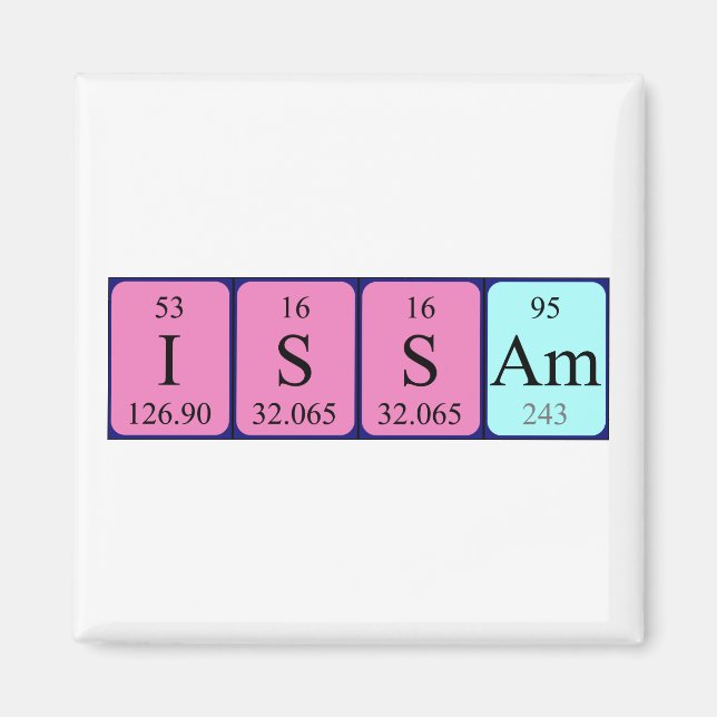 Imã Íman do nome da mesa periódica do Issam (Frente)