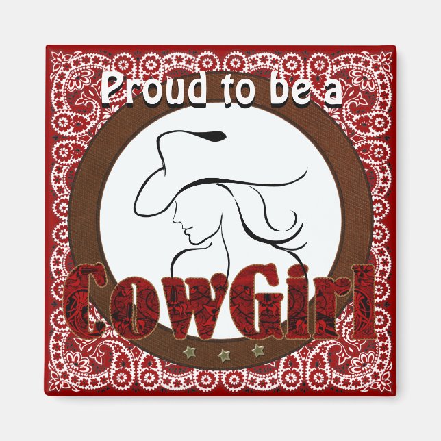Imã Íman do Orgulho Cowgirl (Frente)