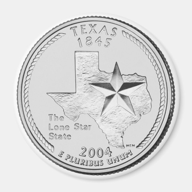 Imã Íman do Texas State Quarter 2004 (Frente)
