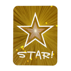 Ímã Íman flexível "Dourado" Star 'STAR!