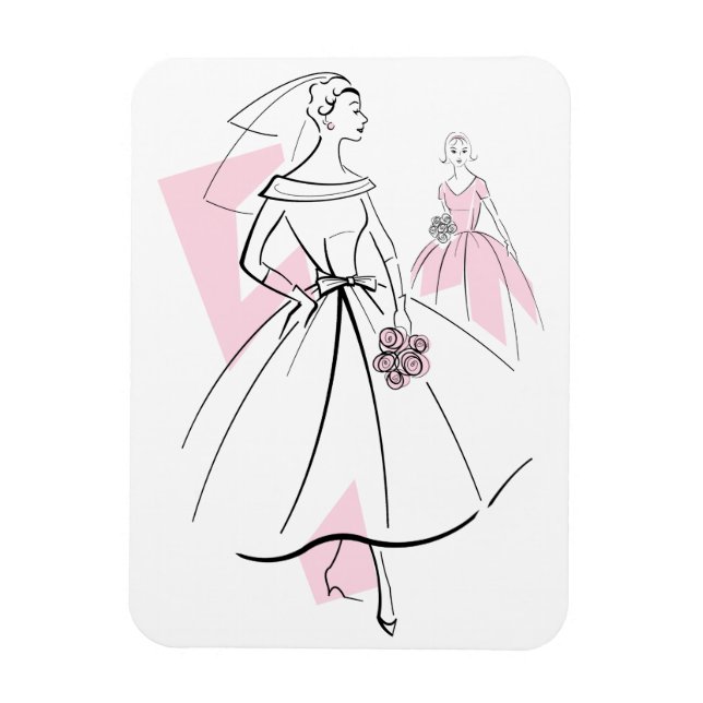 Ímã Íman flexível Fashion Bride Pink Group (Vertical)