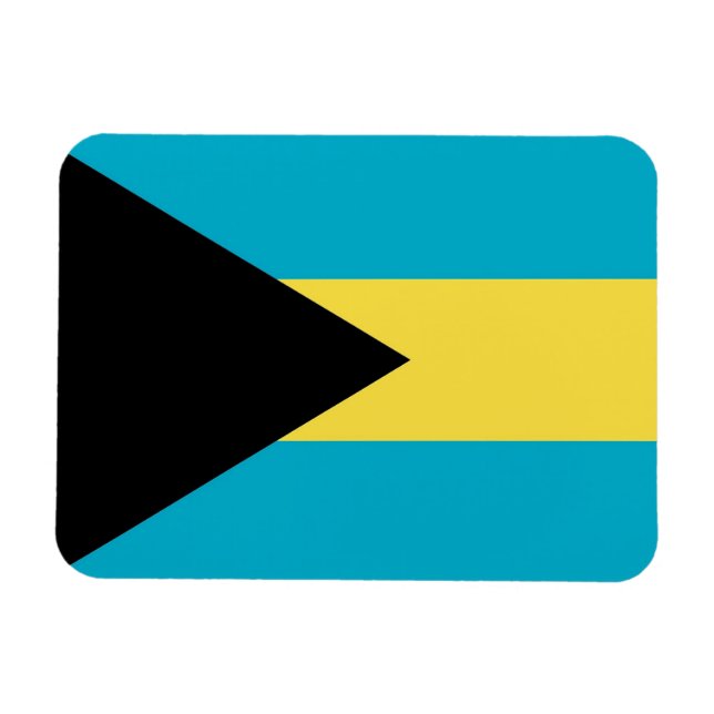 Ímã Íman flexível patriótico com bandeira das Bahamas (Horizontal)
