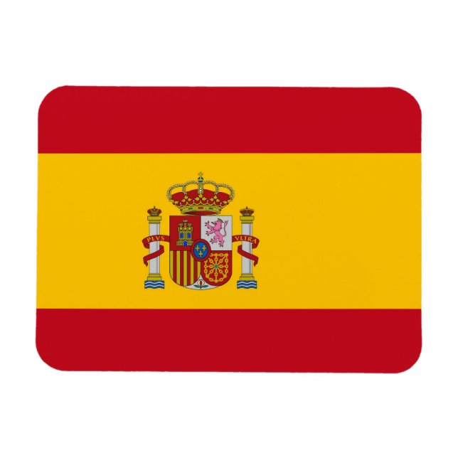 Ímã Íman flexível patriótico com bandeira de Espanha (Horizontal)