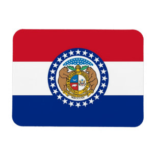 Ímã Íman flexível patriótico com bandeira do Missouri