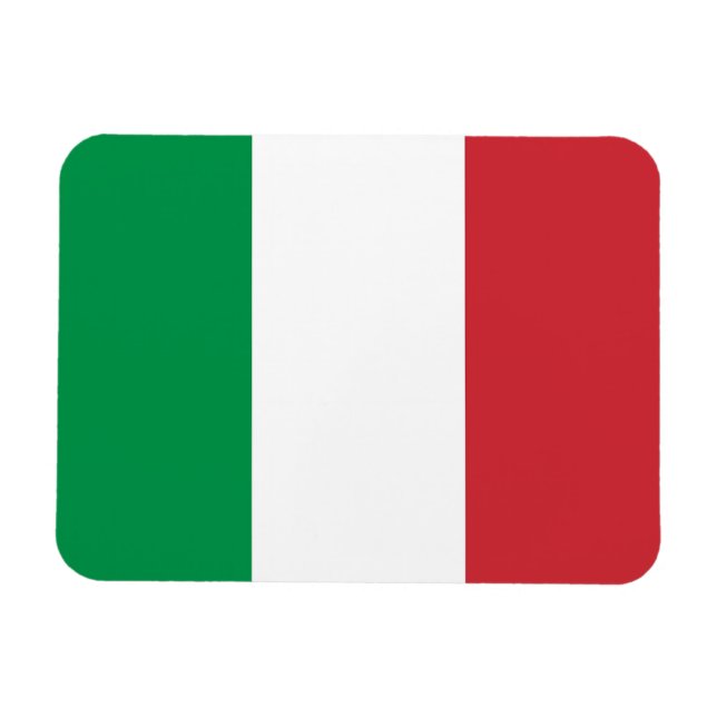 Ímã Íman flexível patriótico com bandeira italiana (Horizontal)