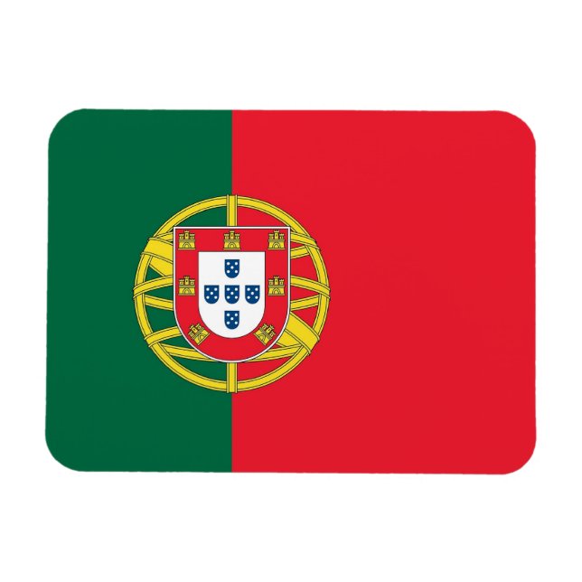 Ímã Íman flexível patriótico com pavilhão de Portugal (Horizontal)